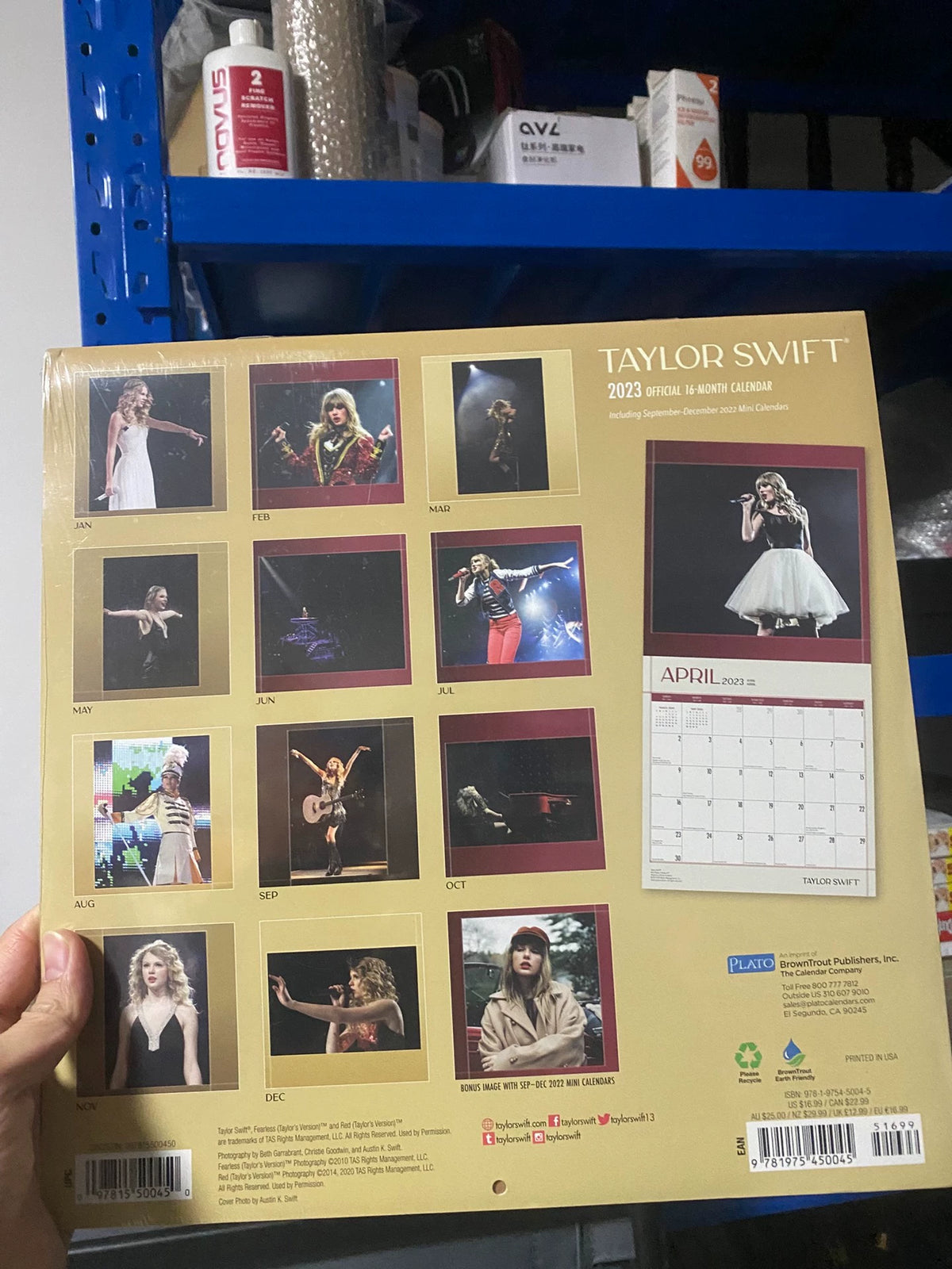 Taylor Swift – 2023 Plato Official 16-Month Calendar – actual item photograph 2