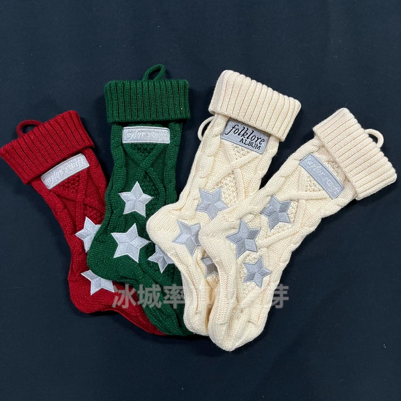 Taylor Swift Inspired – Knitted Star Christmas Stocking