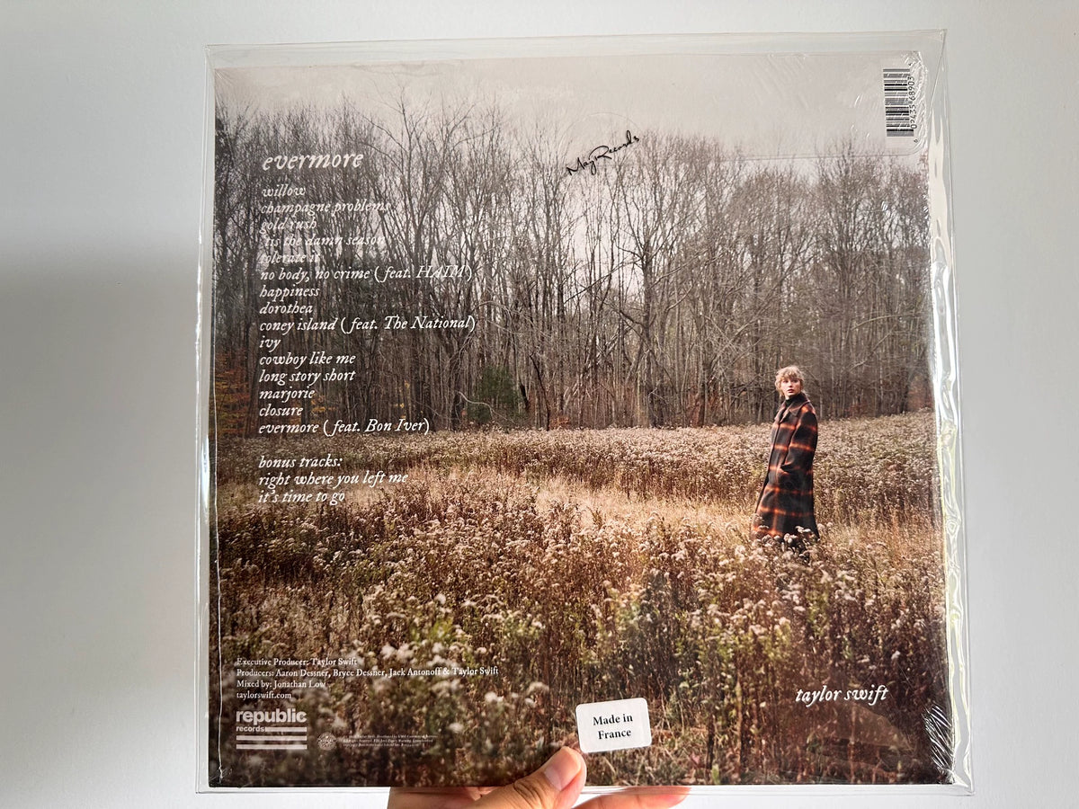 Taylor Swift – Evermore – Target Red Vinyl 2LP – Corner Wear – actual item photograph 2