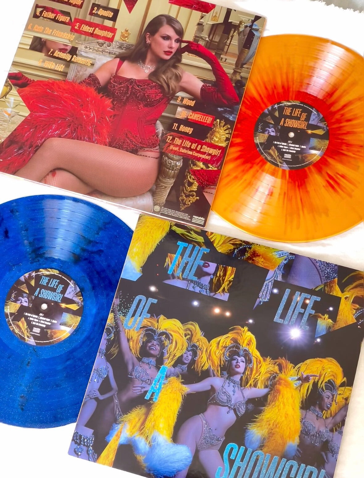 Taylor Swift – The Life of a Showgirl Yellow & Blue Vinyl Bundle