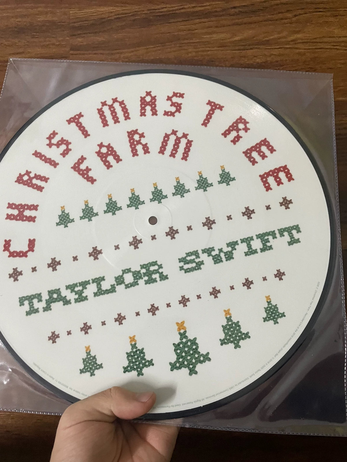 Taylor Swift Christmas Tree Farm actual item reverse