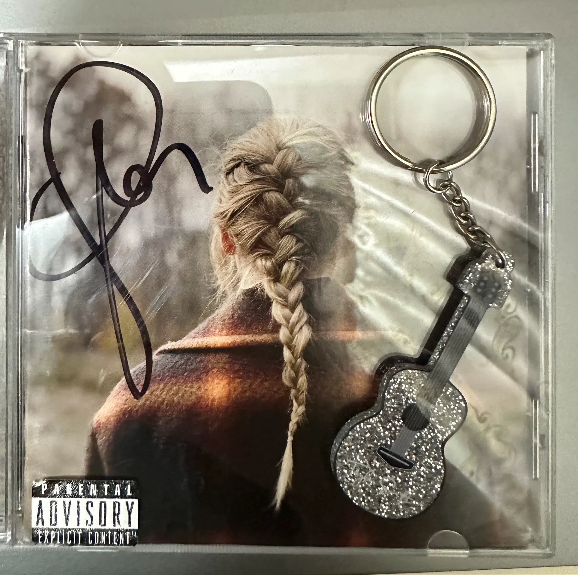 Taylor Swift – Evermore Signed CD & Official Keychain Set