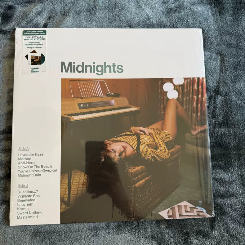 Midnights Jade Green vinyl condition detail