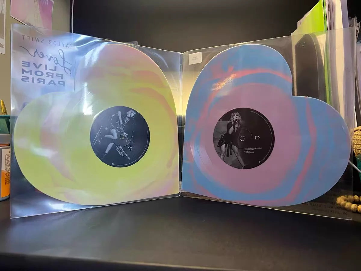 Taylor Swift Lover (Live from Paris) Heart-Shaped Vinyl 2LP — Sealed