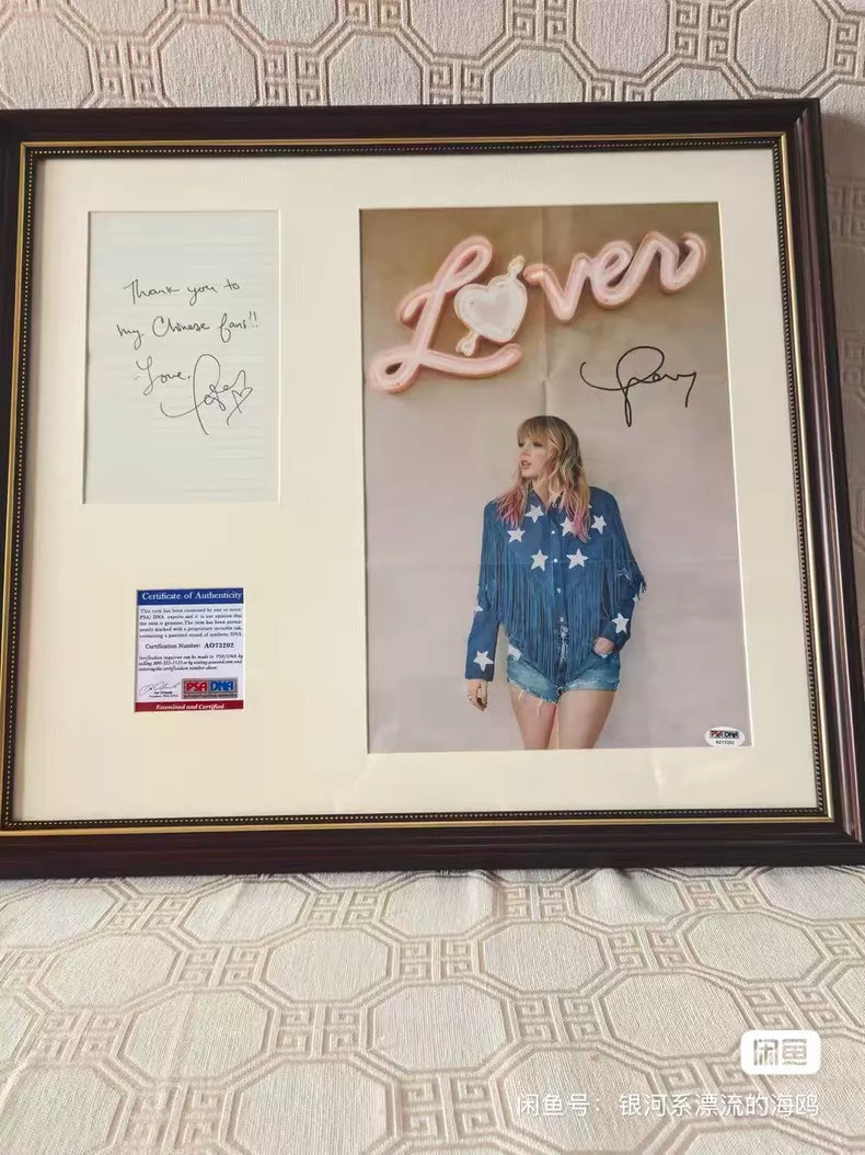 Taylor Swift – Lover Signed Framed Display with PSA COA – actual product photo 1