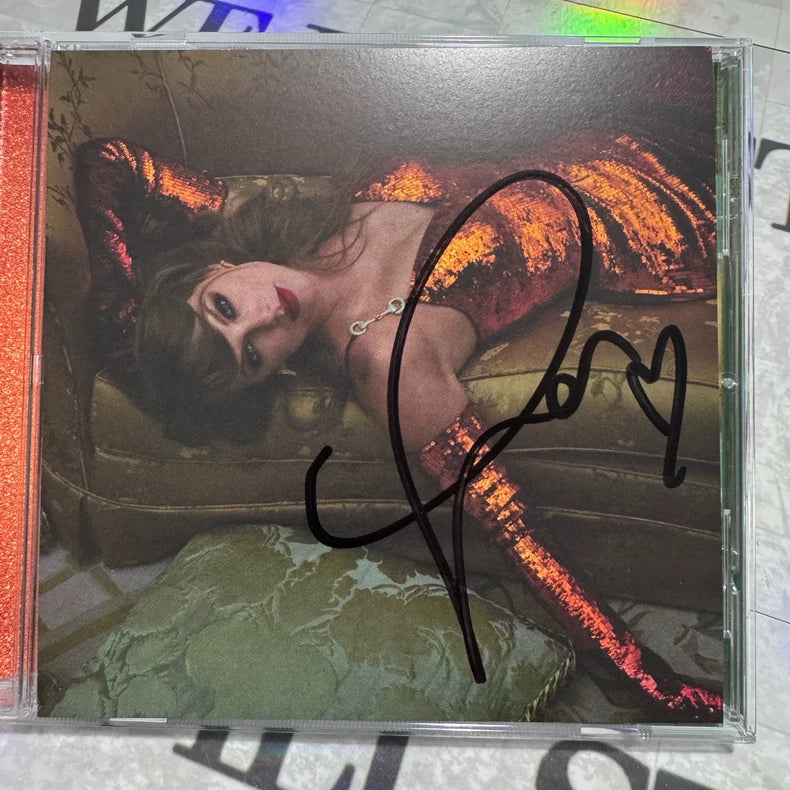 Taylor Swift – The Life of a Showgirl Version 2 Signed CD with Heart