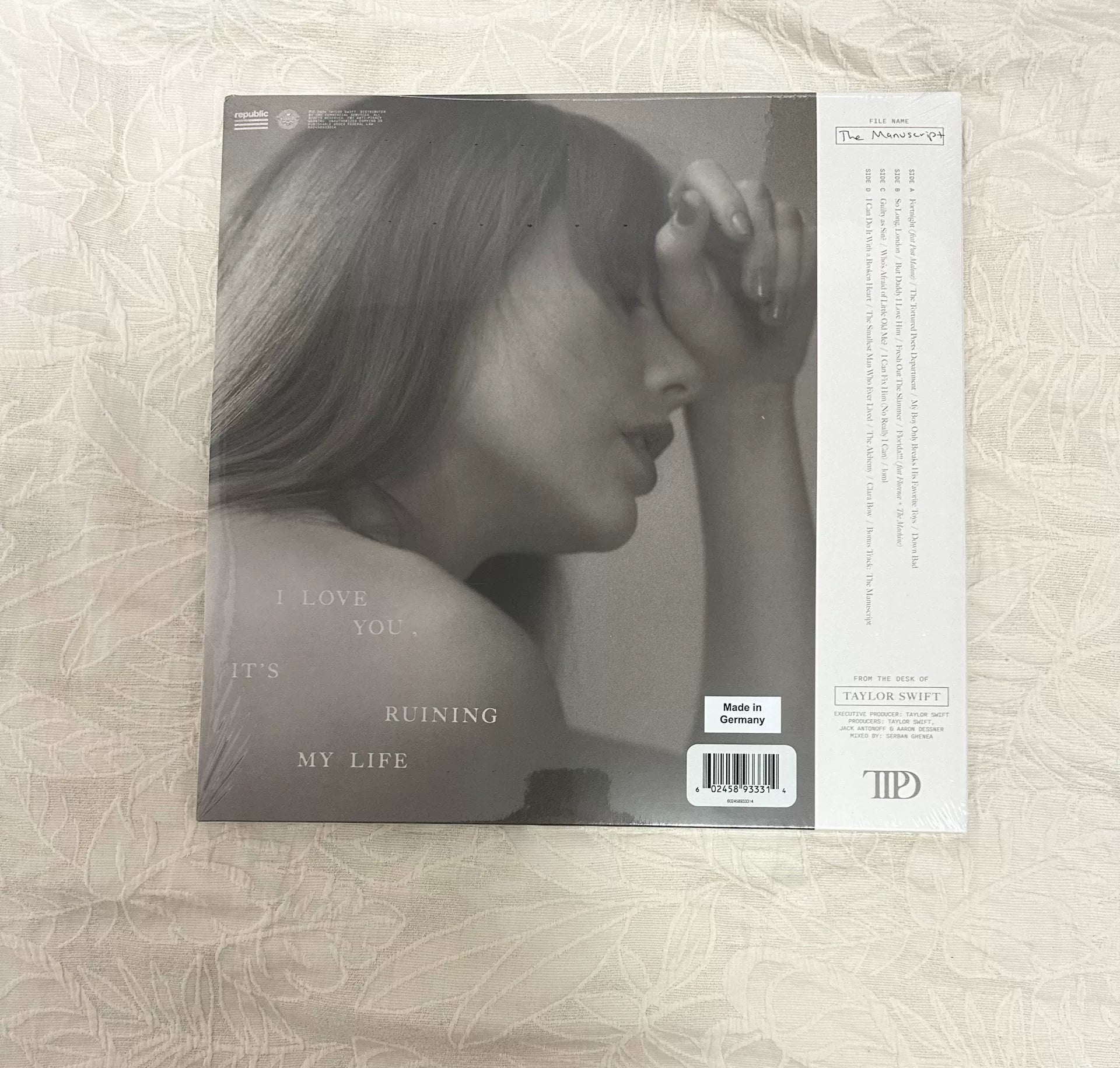 Taylor Swift – The Tortured Poets Department Signed White Vinyl Set