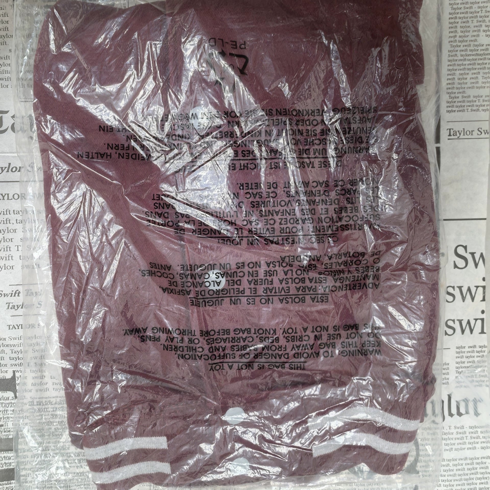 Taylor Swift folklore official baseball jacket detail