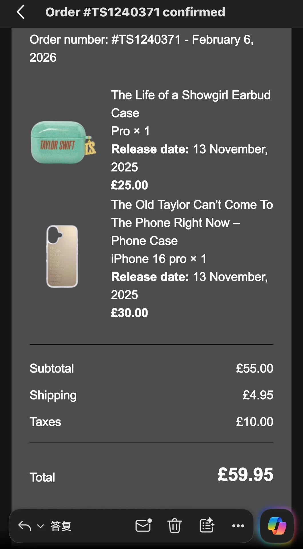 Taylor Swift – Reputation “Old Taylor” Mirror Phone Case – iPhone 16 Pro — product detail 4