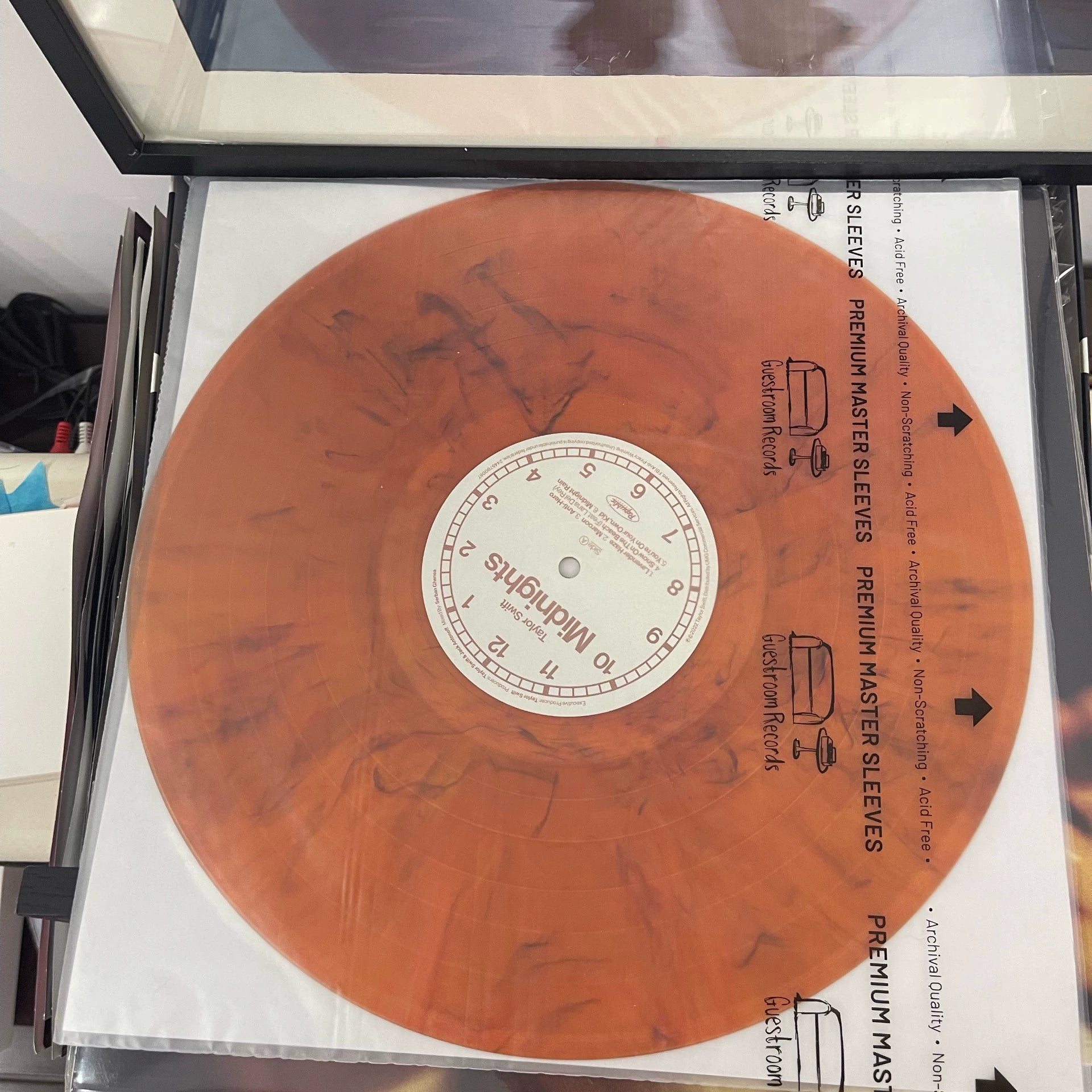 Taylor Swift Midnights Blood Moon Edition Orange Vinyl LP — Opened