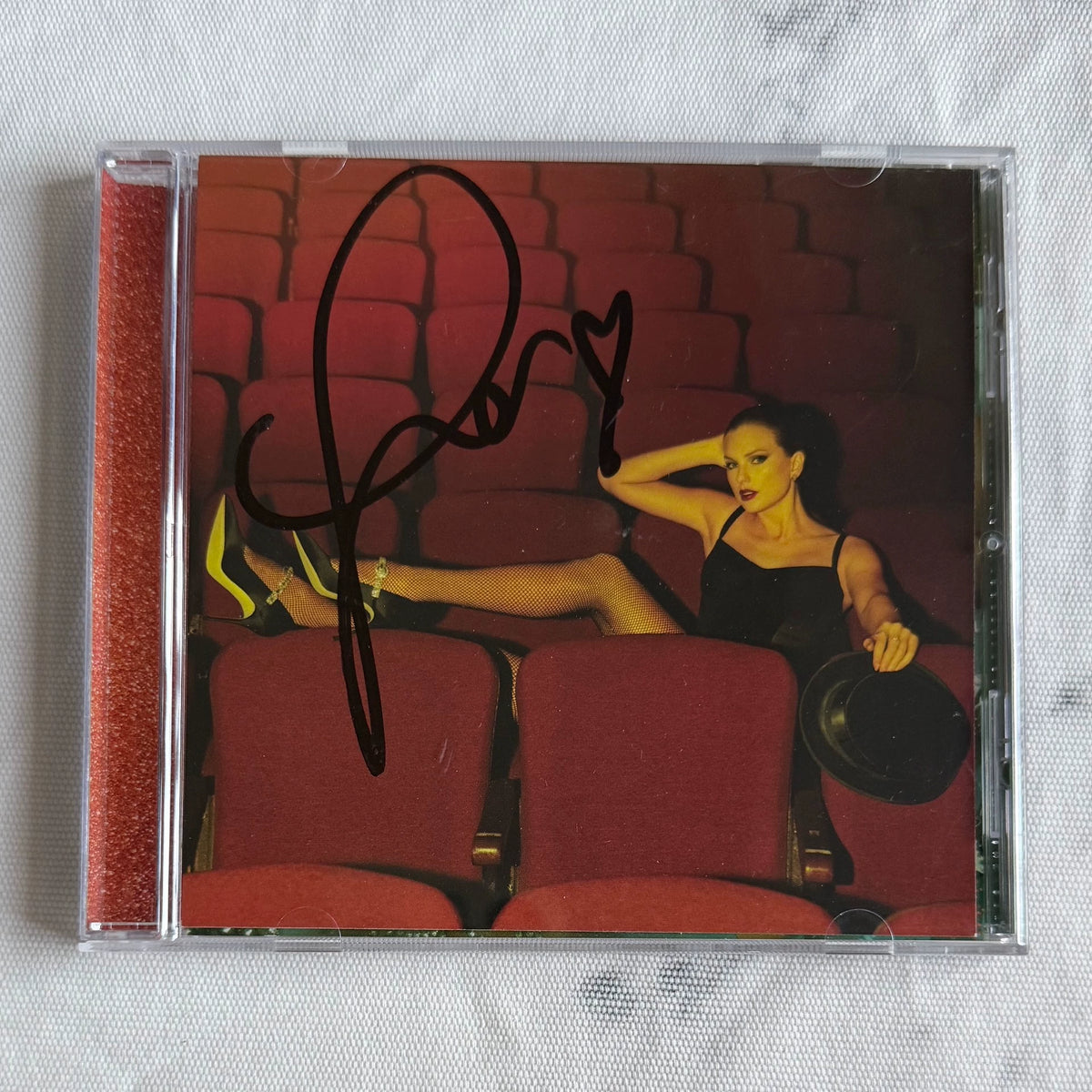 Taylor Swift – The Life of a Showgirl — Signed CD Cover 4, Separate Heart — actual item photo 1