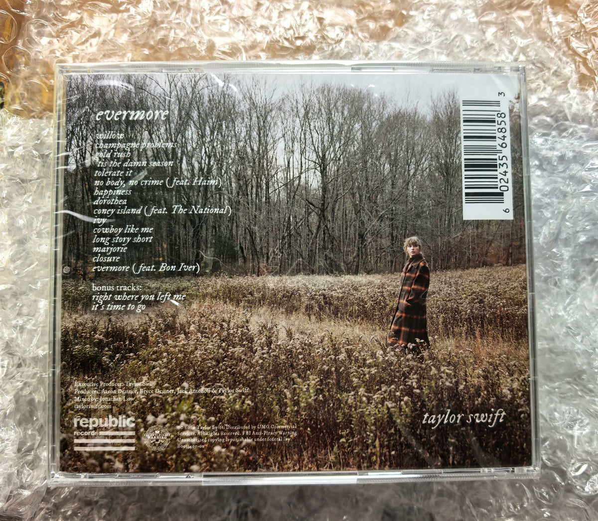 Taylor Swift – Evermore – Signed CD