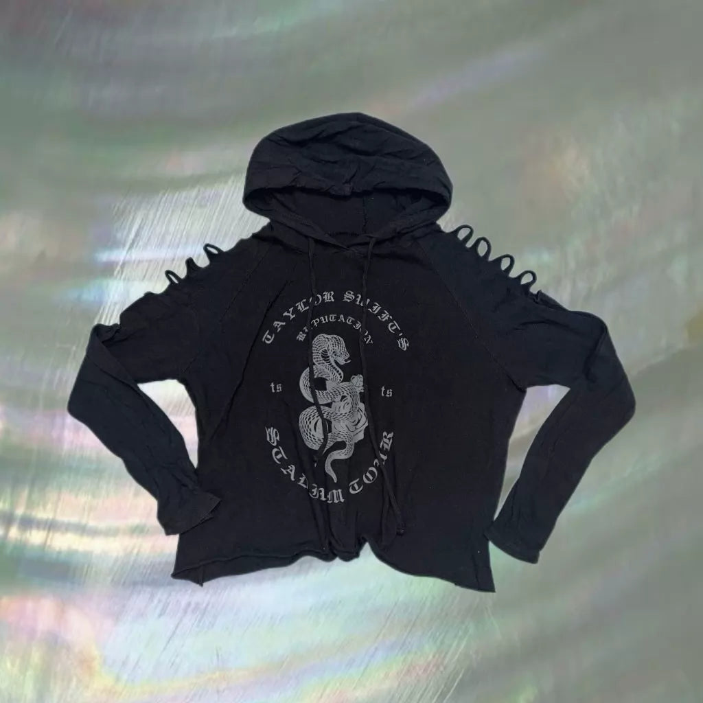 Taylor Swift — reputation Official Hooded Long-Sleeve Top — Pre-Owned
