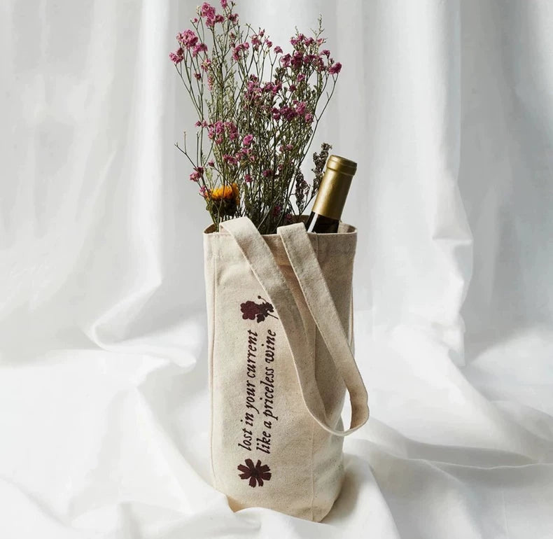 Taylor Swift evermore Priceless wine tote front