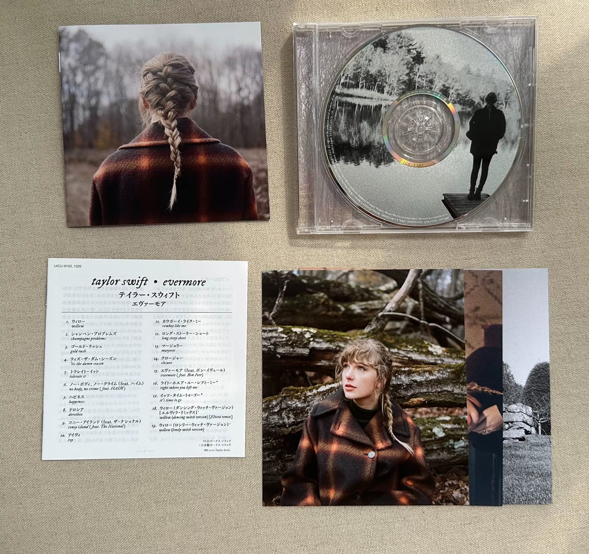 Taylor Swift – Evermore – Japanese CD with Calendar Cards, Damaged Card Case – actual item photograph 4