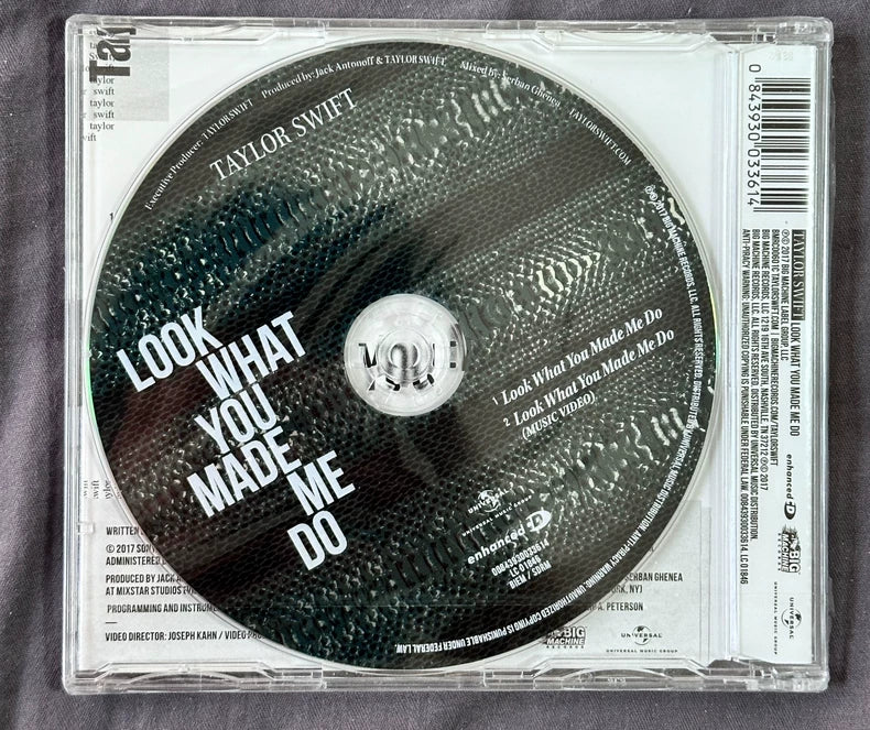 Taylor Swift – Look What You Made Me Do European Single CD — detail 2