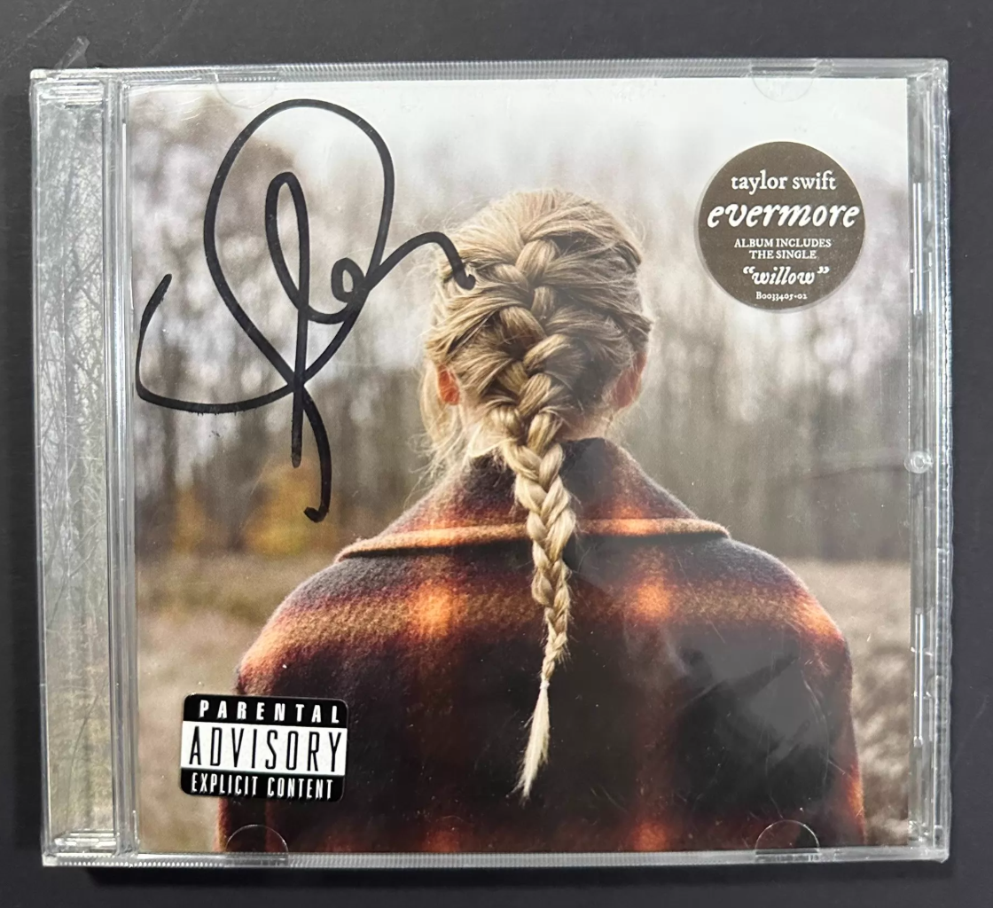 Taylor Swift Evermore Signed CD Authentic Autograph Brand New Sealed