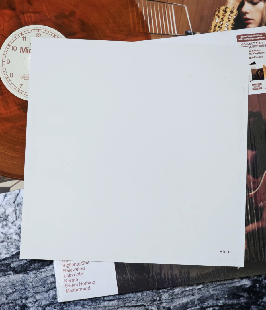 Taylor Swift – Midnights Blood Moon Signed Poster Autograph Opened With Sticker