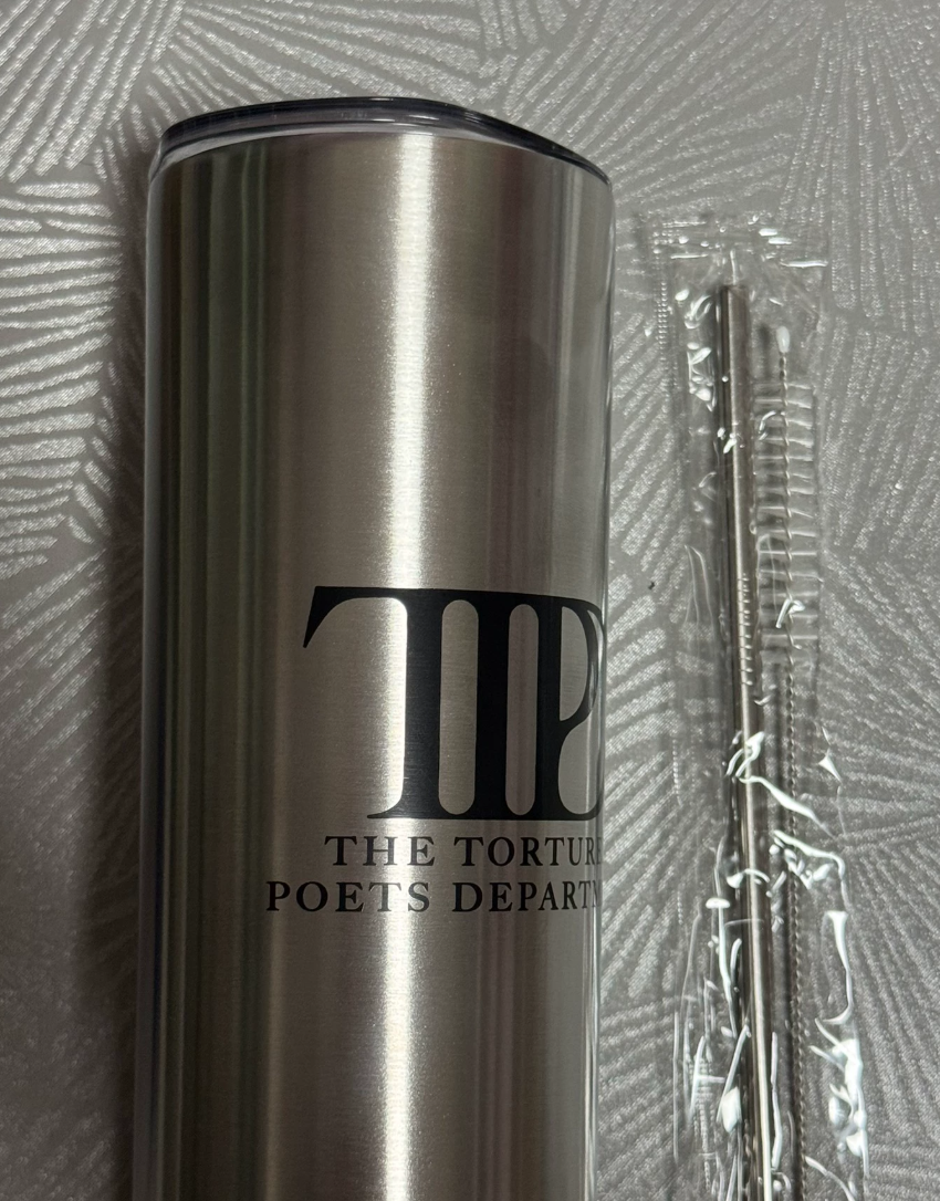 Taylor Swift – TTPD Stainless Steel Tumbler 600ml Used With Straw Brush