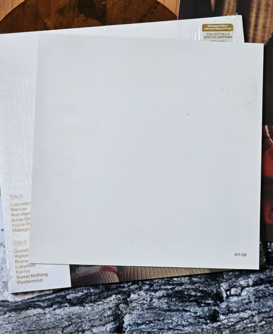 Taylor Swift – Midnights Mahogany Signed Poster With Sticker Opened