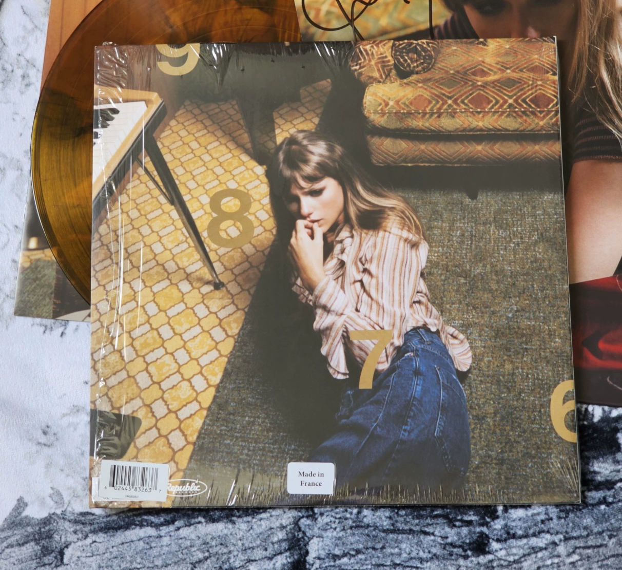 Taylor Swift – Midnights Mahogany Signed Poster With Sticker Opened