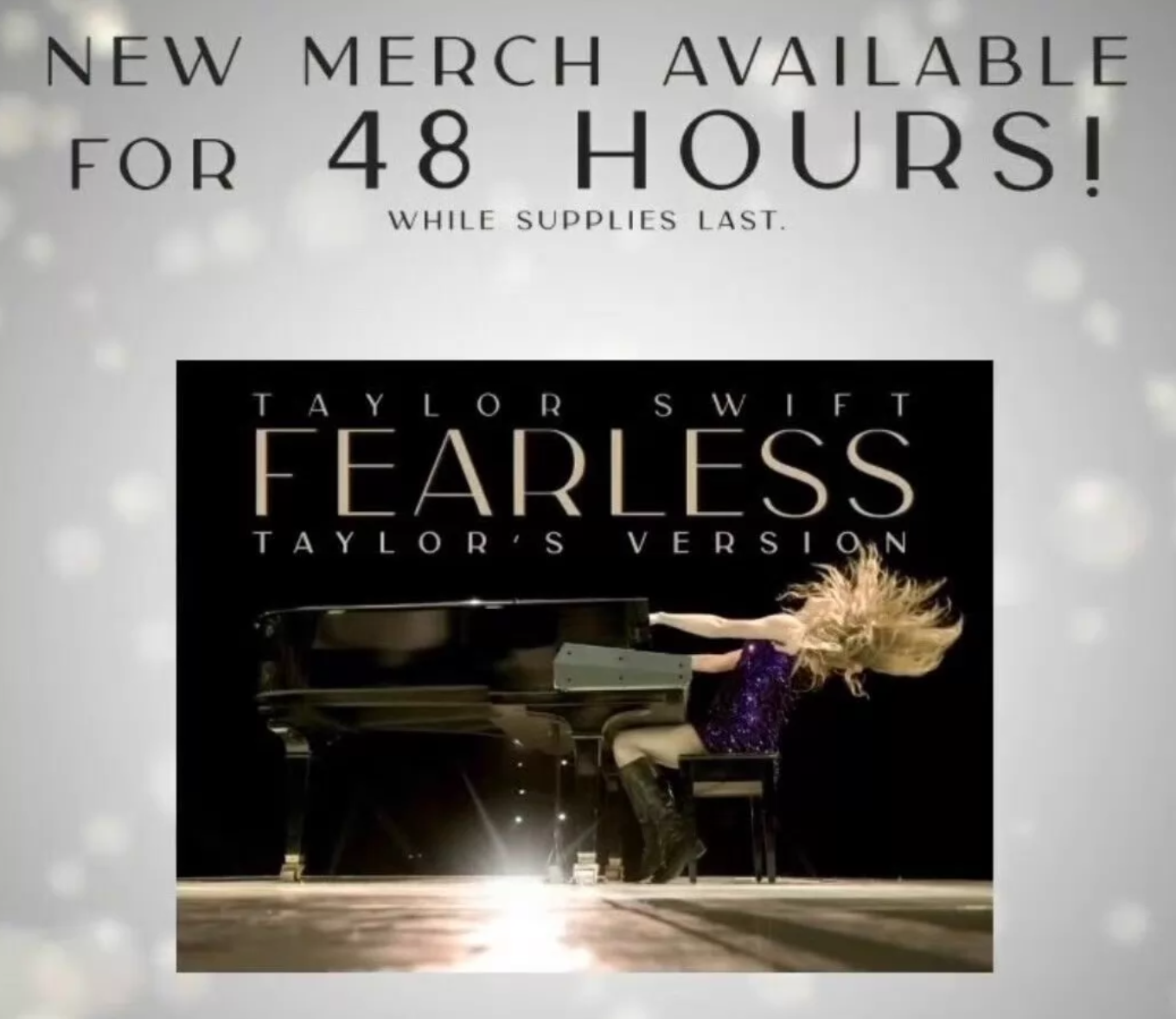 Taylor Swift – Fearless Taylor’s Version Piano Poster
