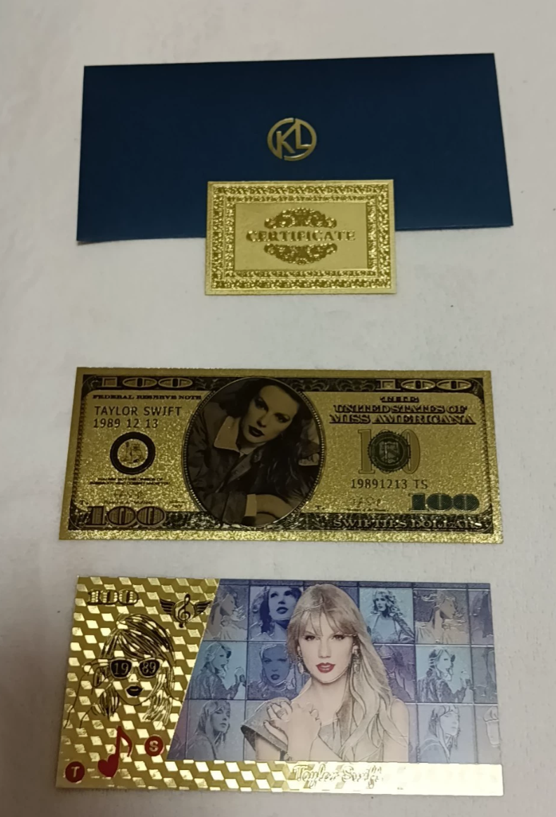 Taylor Swift – Commemorative Gold Banknote Set Limited Edition Collectible