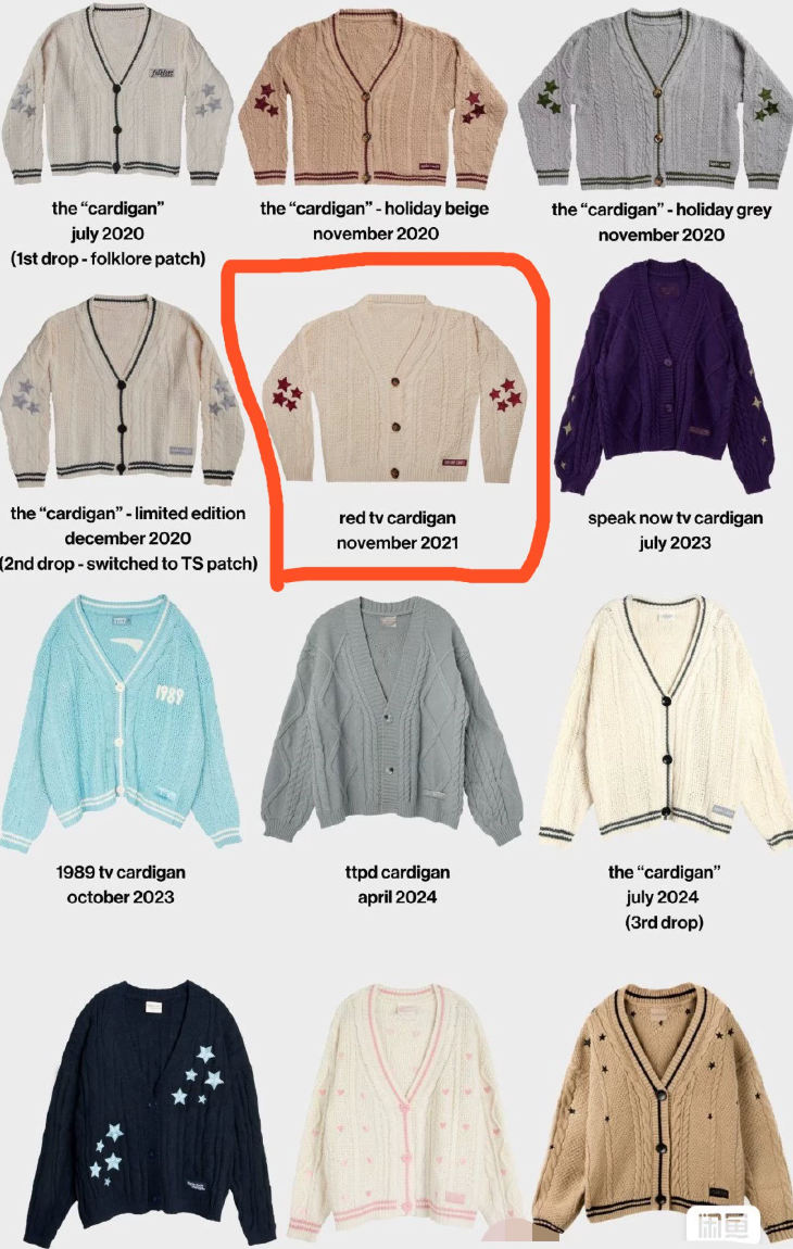 Taylor Swift – Red TV Cardigan Official Knit Sweater New