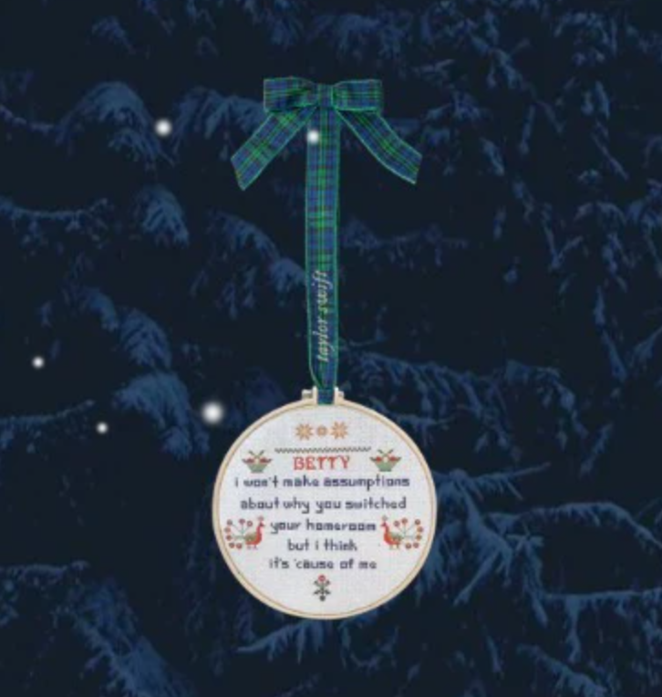 Taylor Swift – Folklore Betty Cross Stitch Ornament New