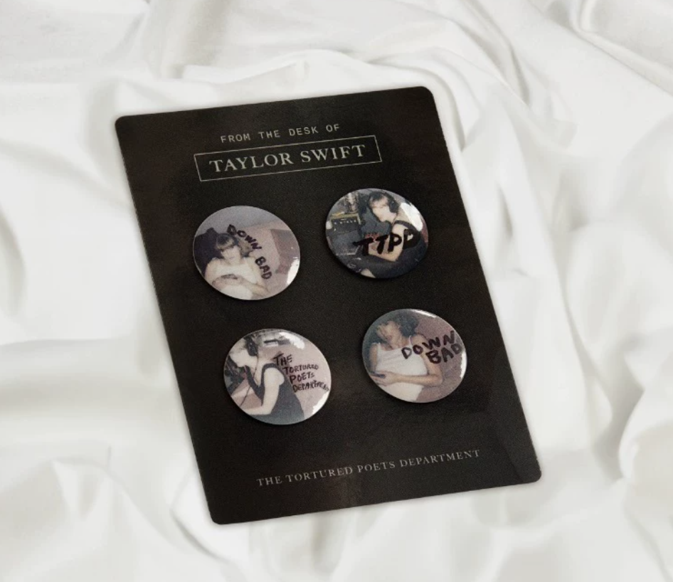 Taylor Swift – TTPD Pin Set 4pcs Official New