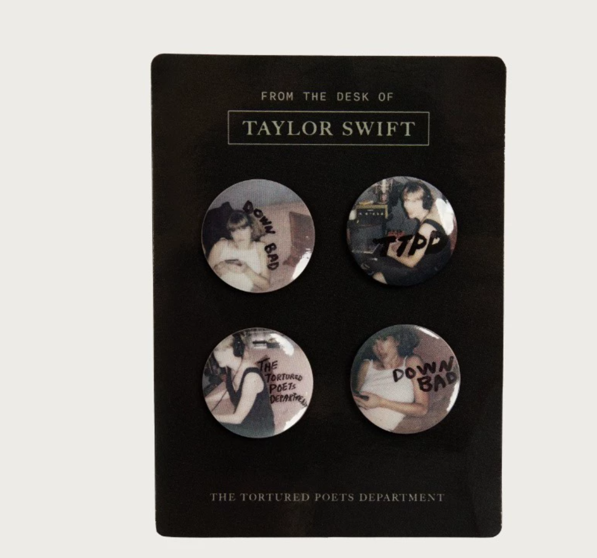 Taylor Swift – TTPD Pin Set 4pcs Official New