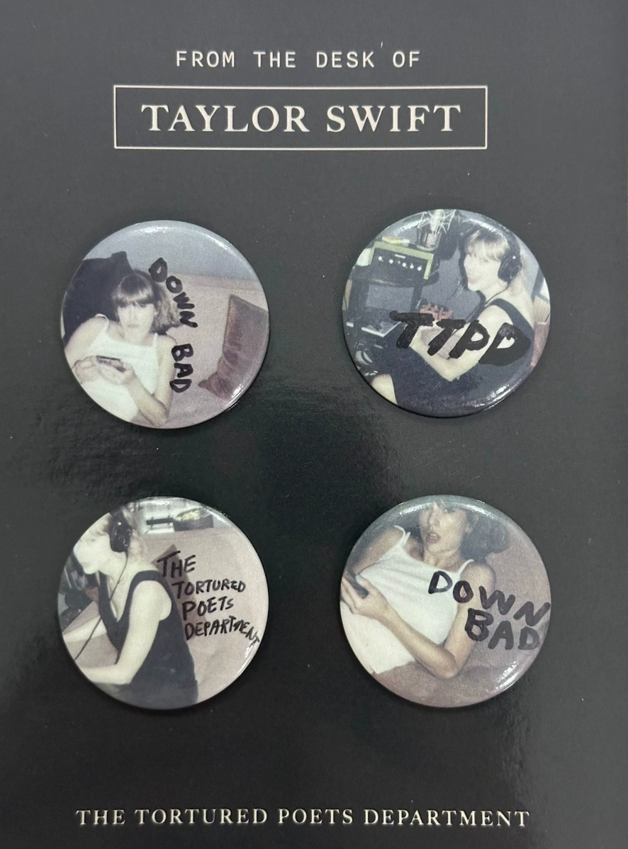 Taylor Swift – TTPD Pin Set 4pcs Official New