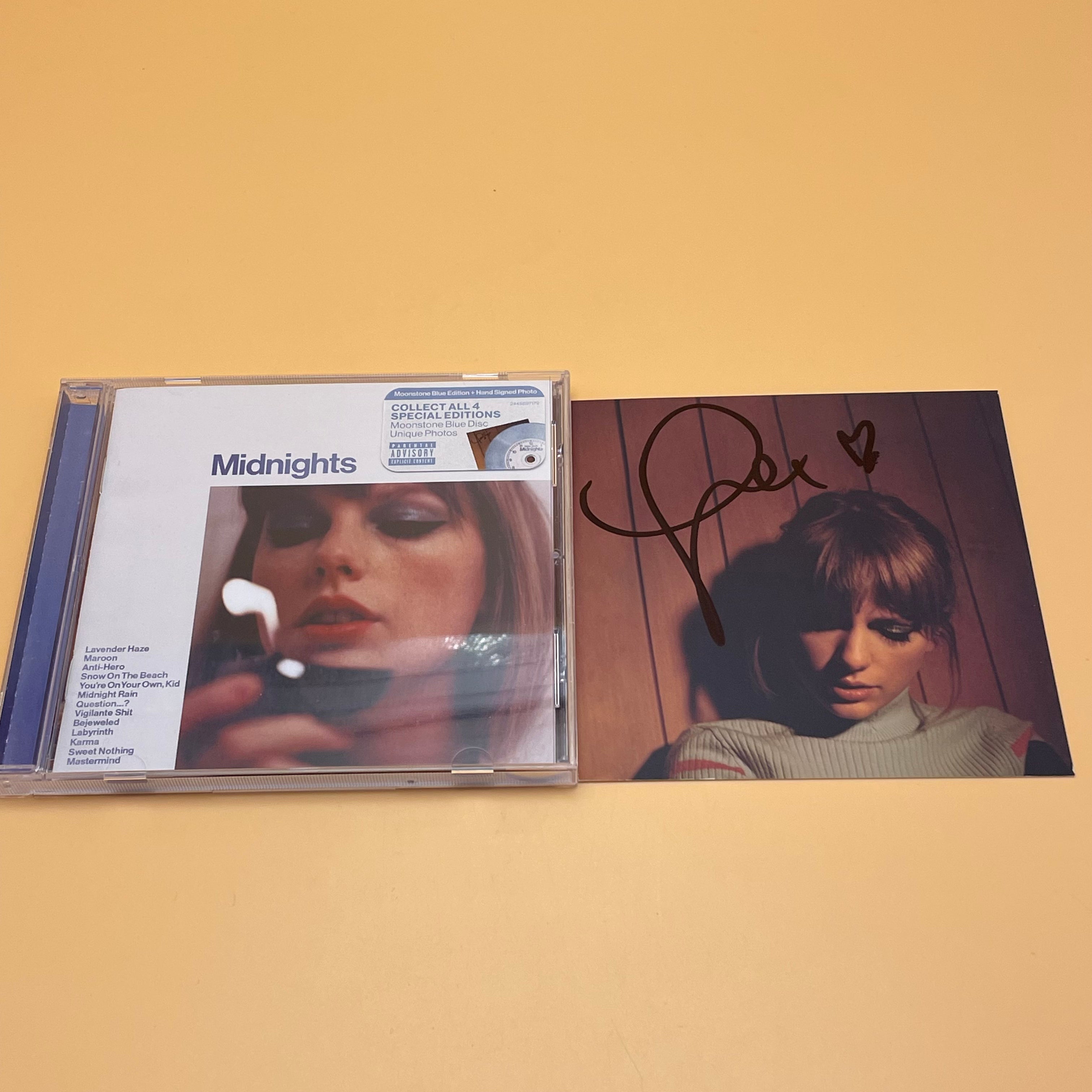 Taylor Swift Midnights Signed CD Set – 4 Editions with Hand
