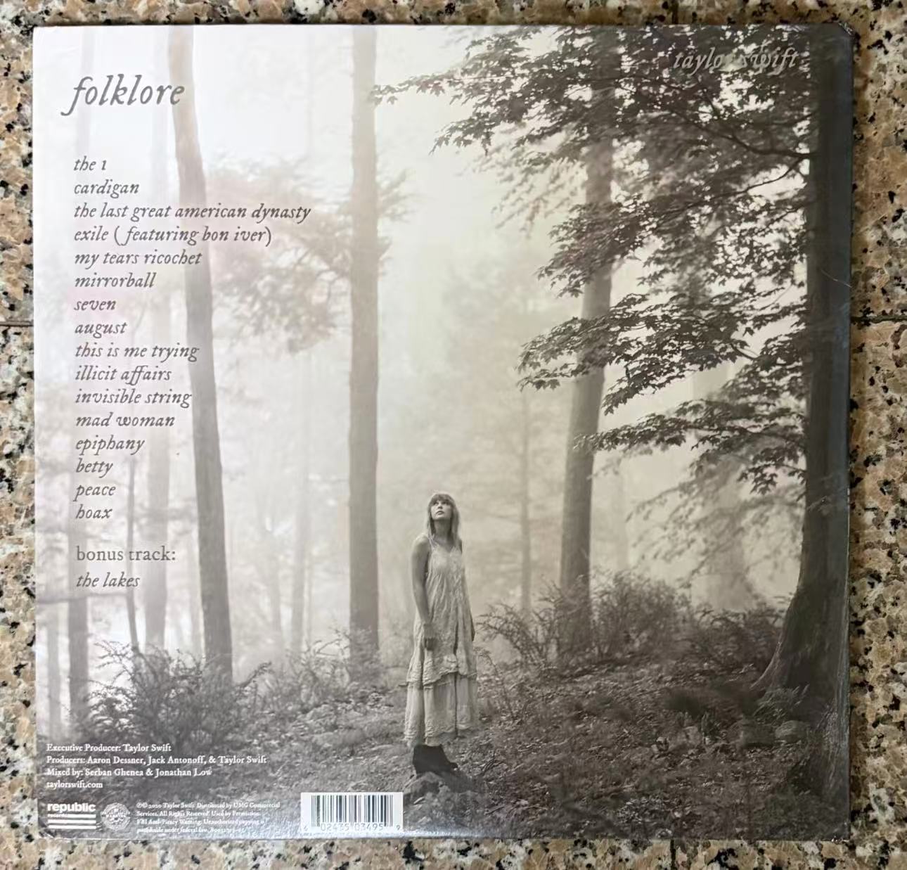 Taylor Swift Folklore Transparent Brown 8th Edition Vinyl Open Box Unplayed US First Press