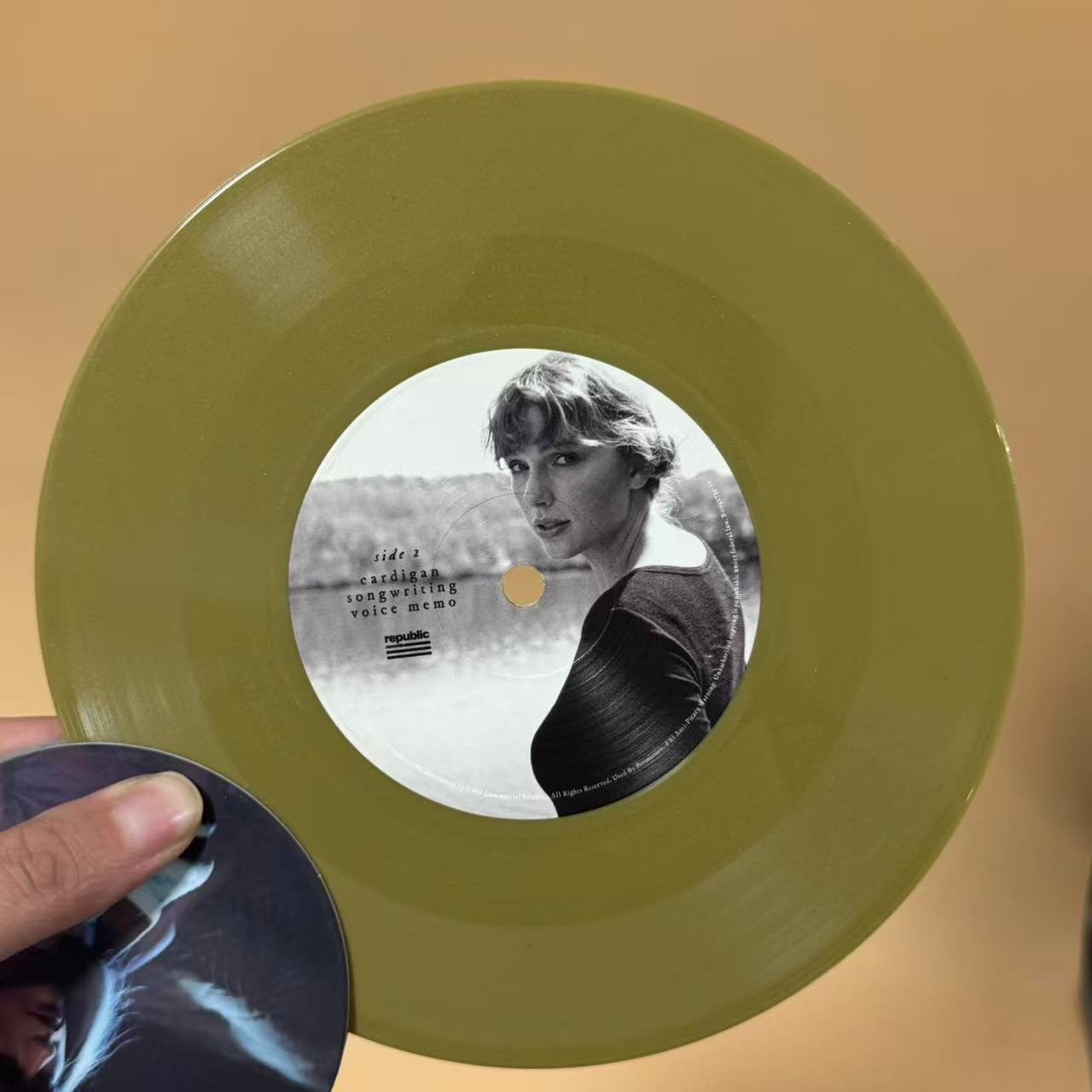 Taylor Swift Cardigan Songwriting Voice Memo Gold 7” Vinyl NM