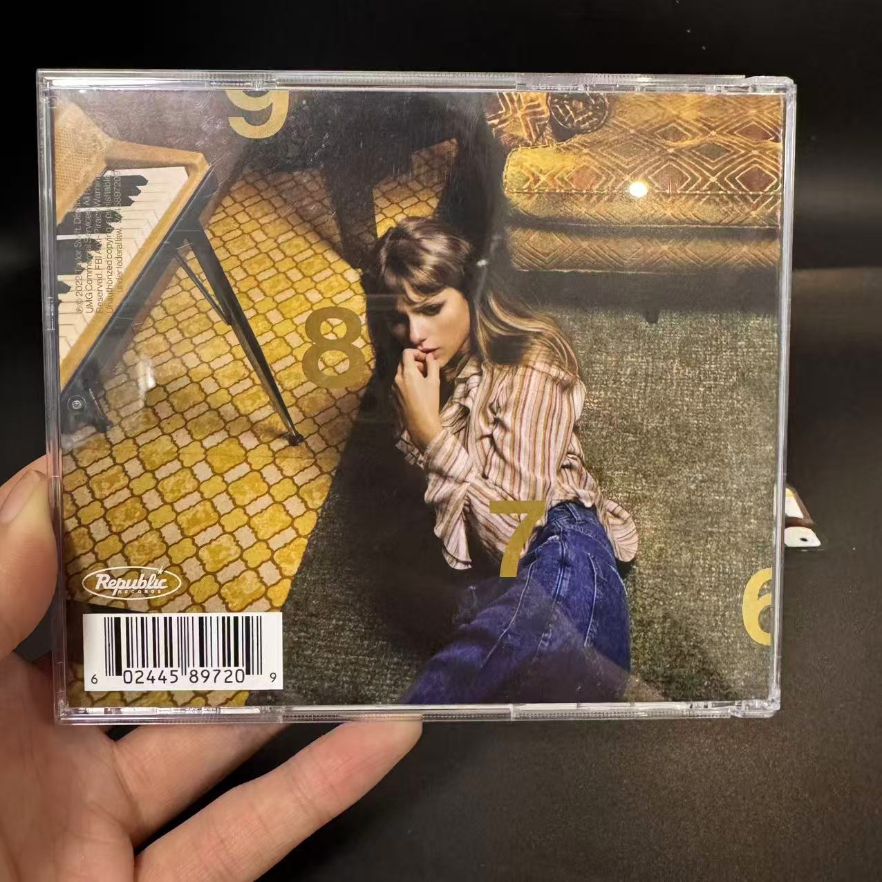 Taylor Swift Midnights Mahogany Edition Signed CD (Standard Signature, Opened on Side Only, New)