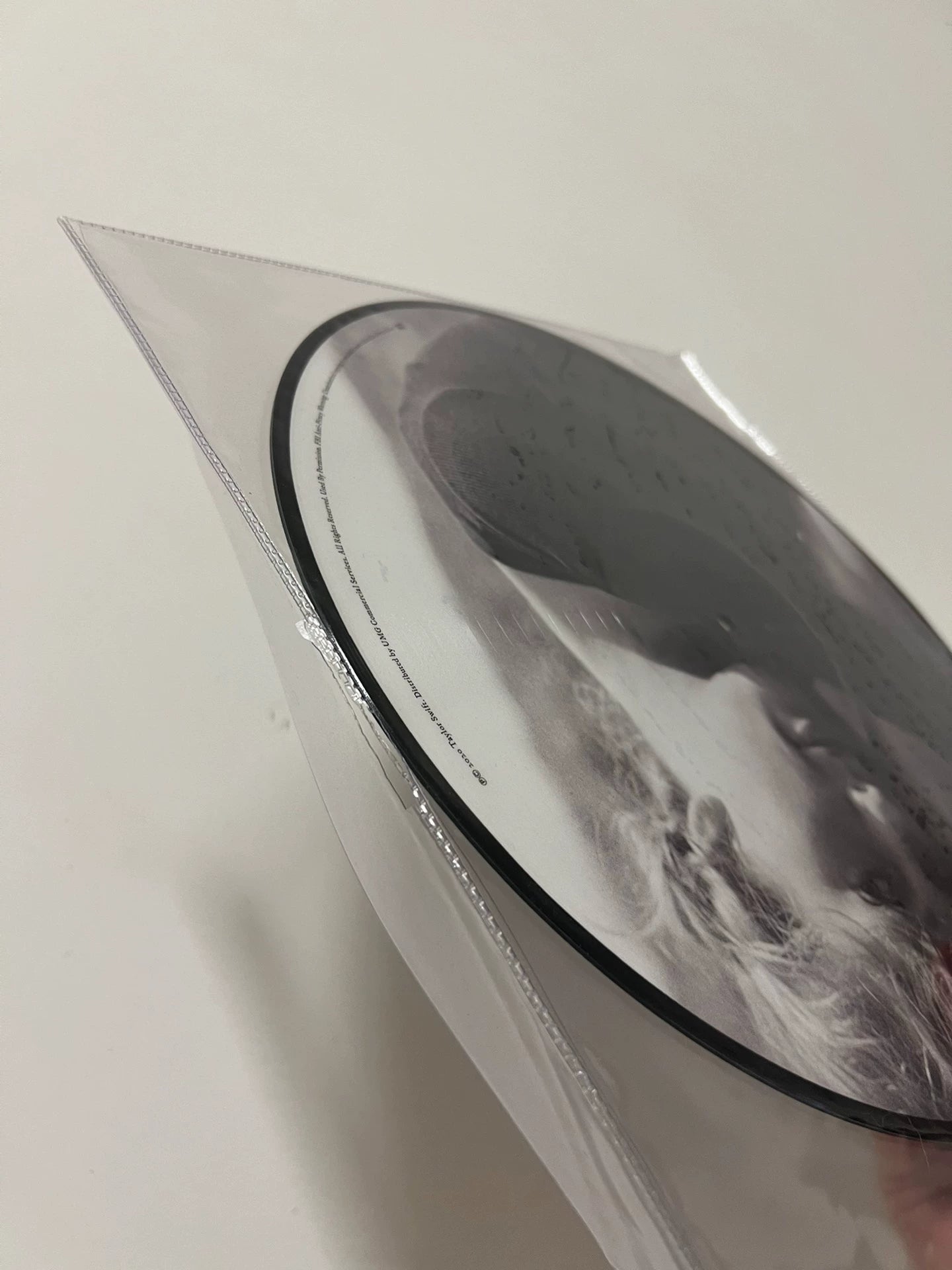 Taylor Swift – “Cardigan” 12″ Picture Disc — Unplayed, PVC Sleeve Cracks