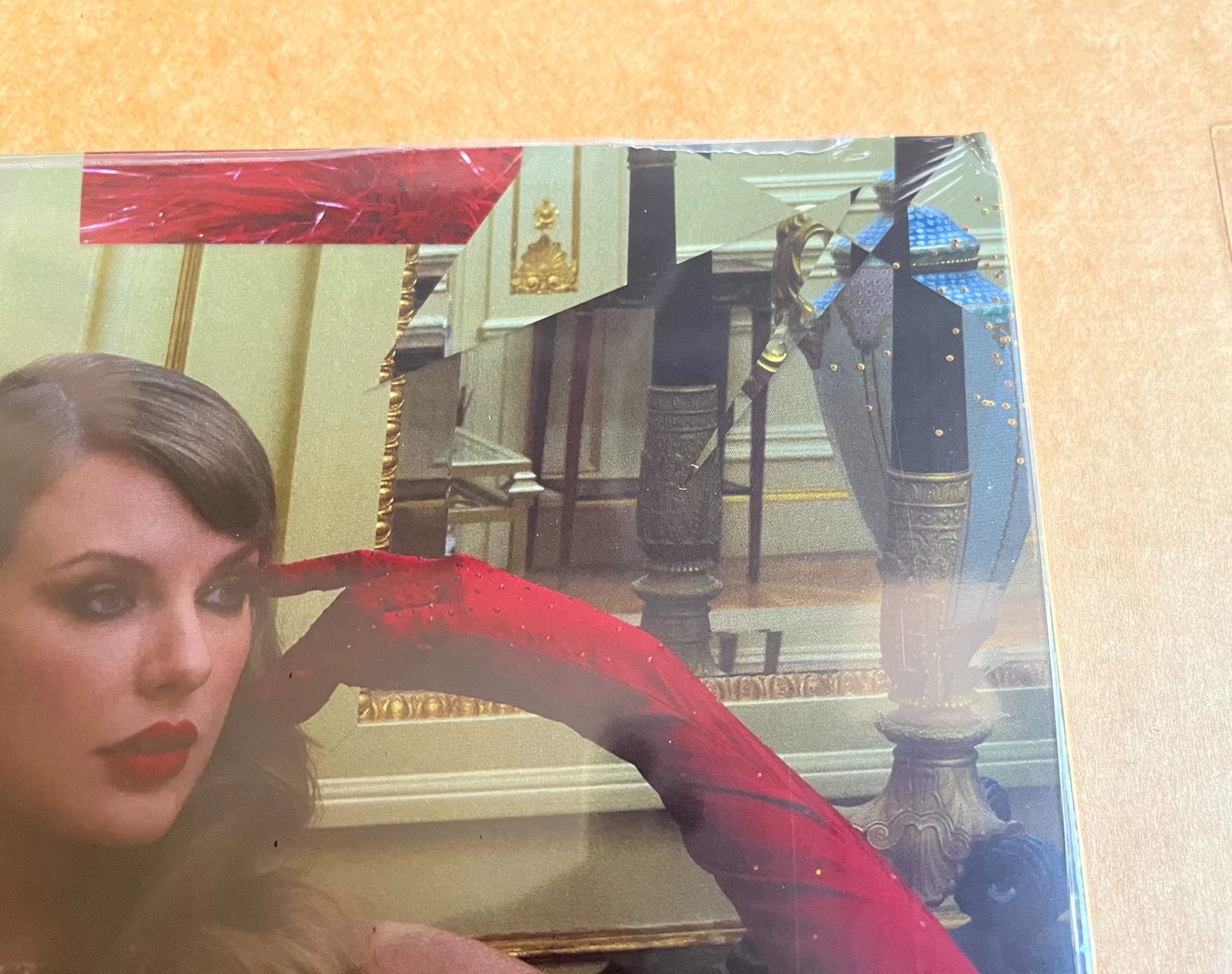 Taylor Swift The Life of a Showgirl Gold & Orange-Red Splatter Vinyl LP — Sealed