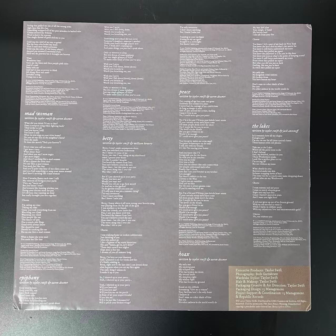 Taylor Swift – Folklore Stolen Lullabies Green Vinyl 2LP Made In France Sealed M/VG+