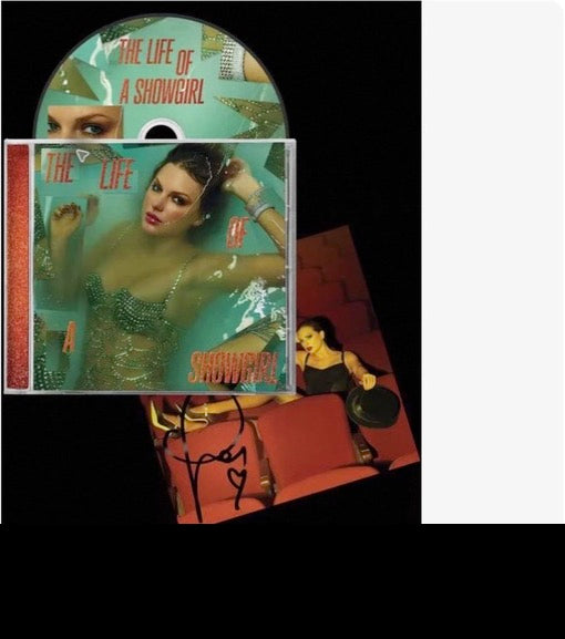 Taylor Swift The Life of a Showgirl Signed CD – Signed Art Card (Opened)