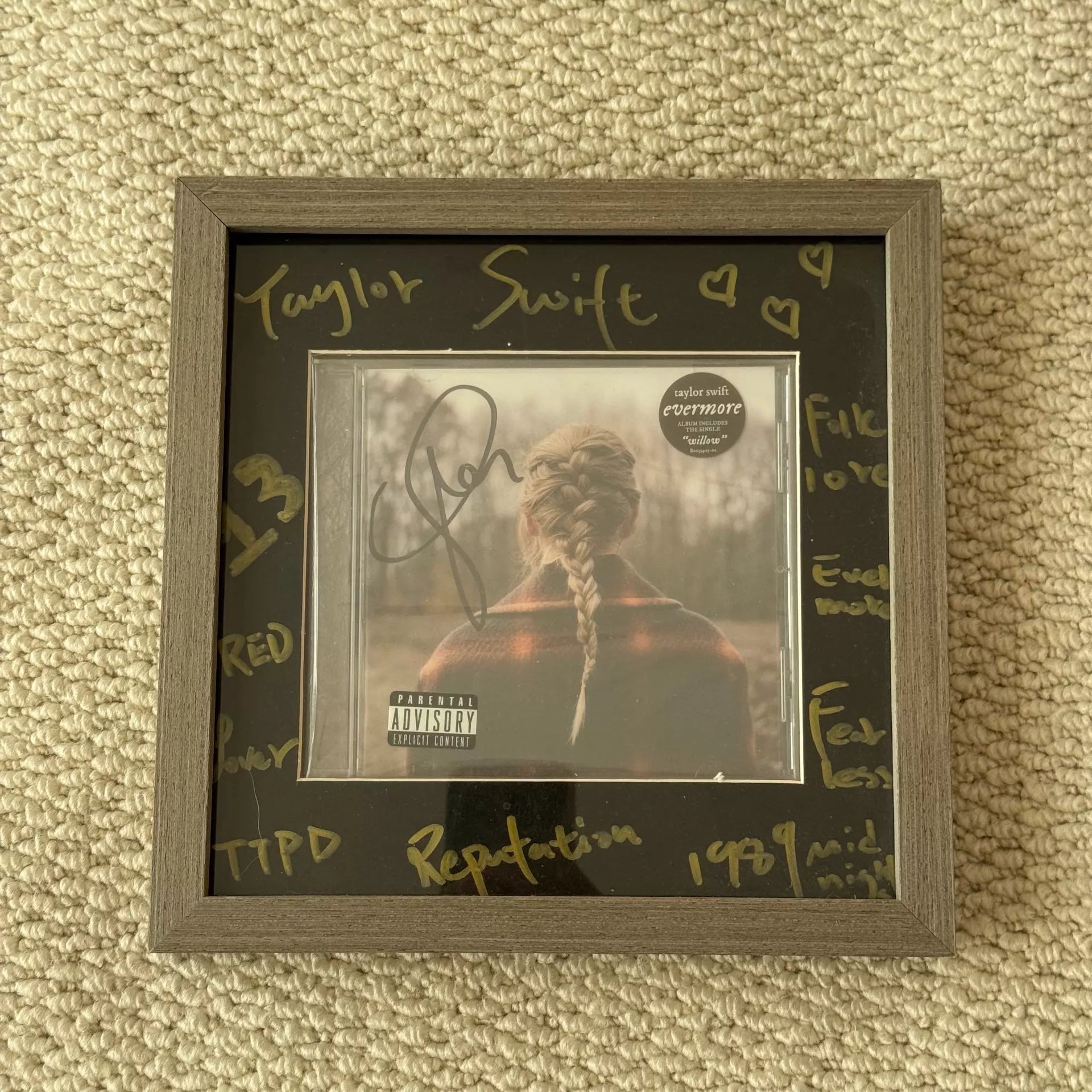 Taylor Swift – Evermore Signed CD – Sealed Collector Display