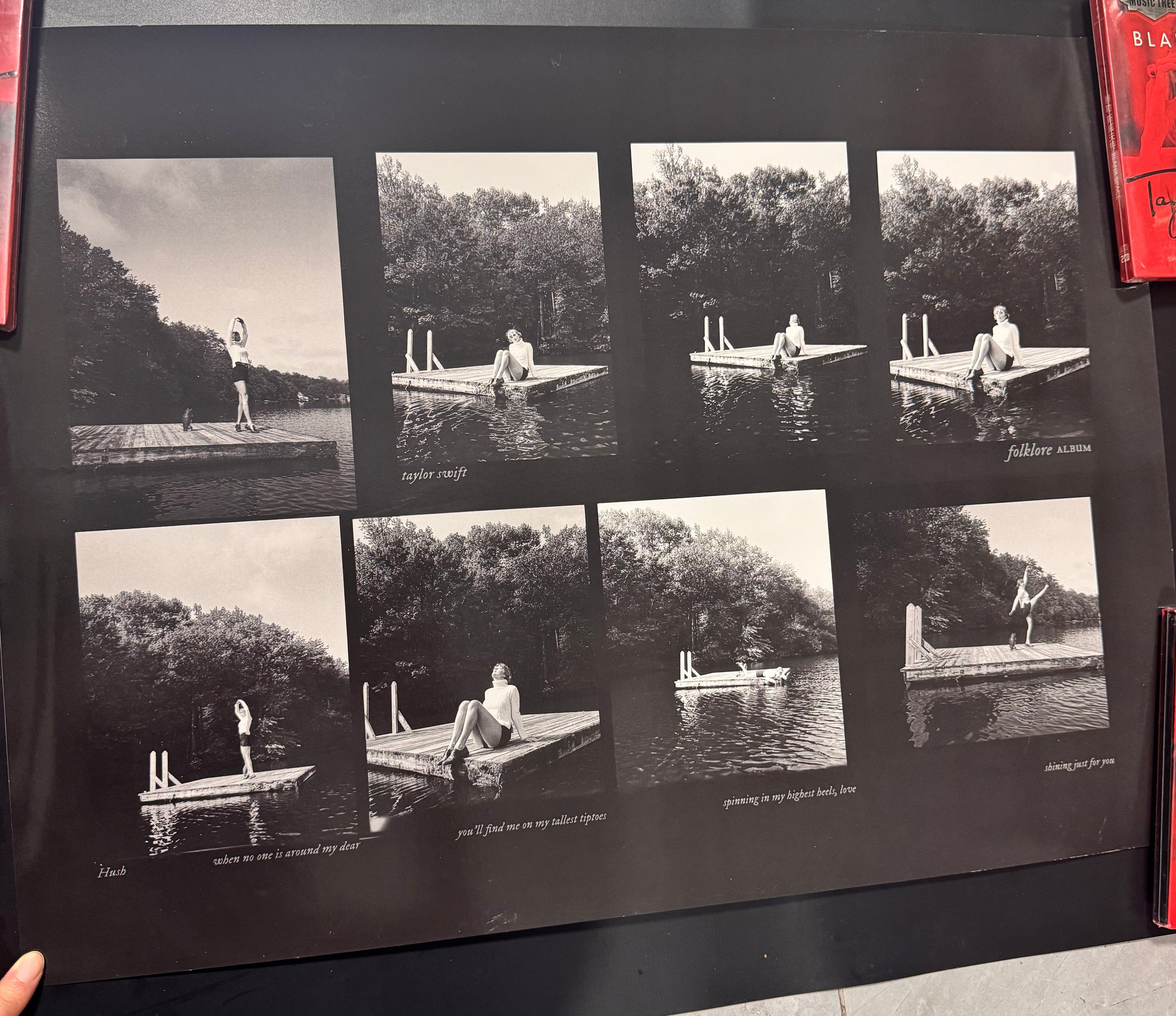 Taylor Swift Folklore Official 8-Panel Poster Set Collage Wall Art