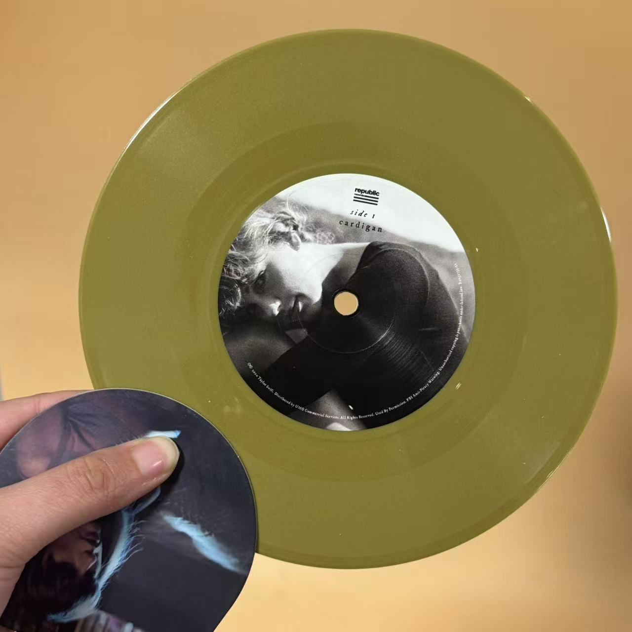 Taylor Swift Cardigan Songwriting Voice Memo Gold 7” Vinyl NM