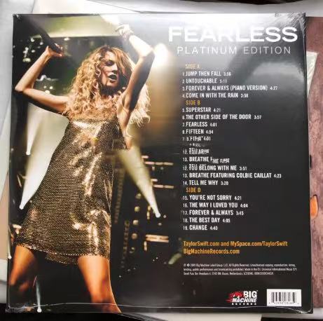 Taylor Swift - Fearless (Platinum Edition) RSD 2010 Metallic Gold