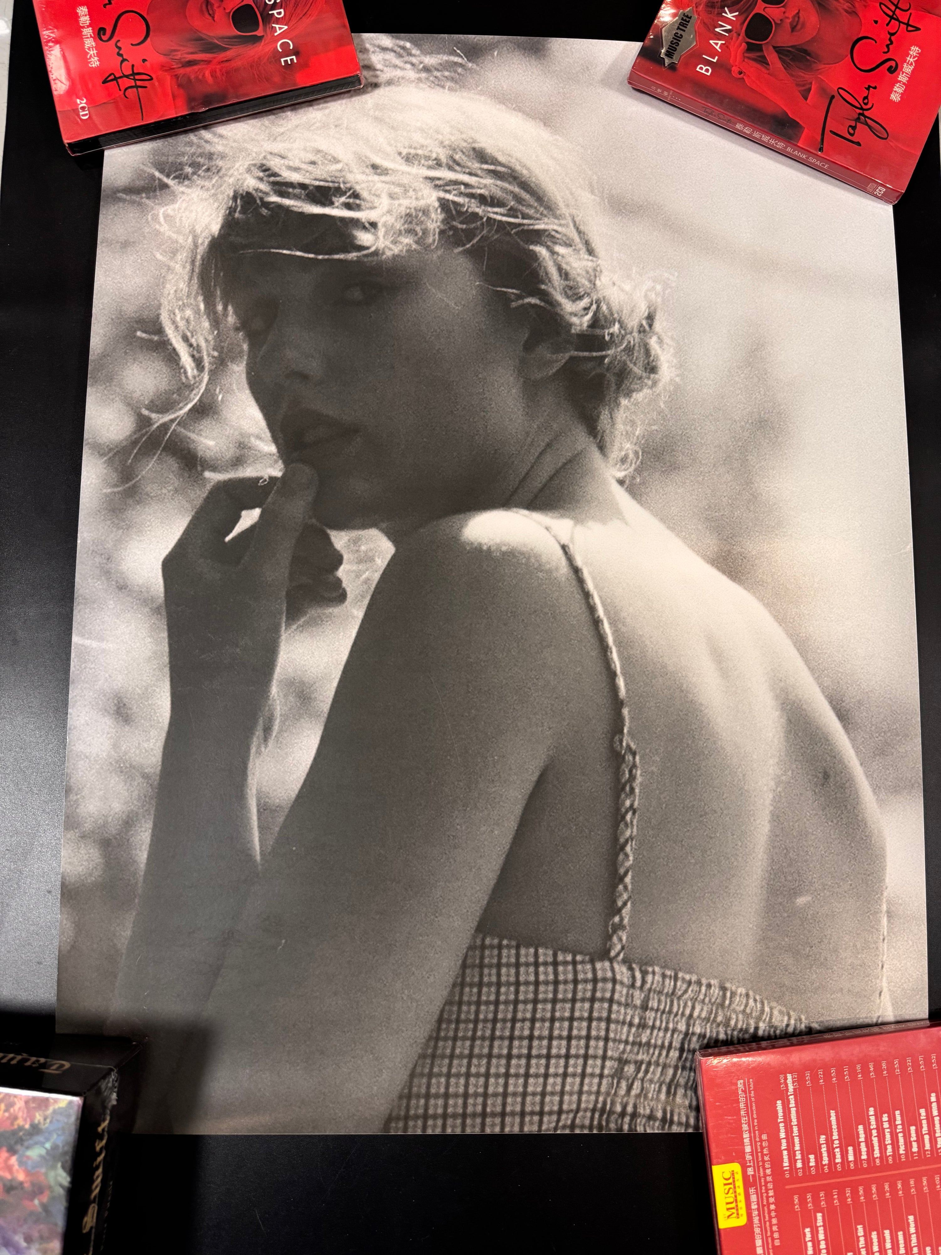 Taylor Swift Folklore Portrait Hard Poster Black & White