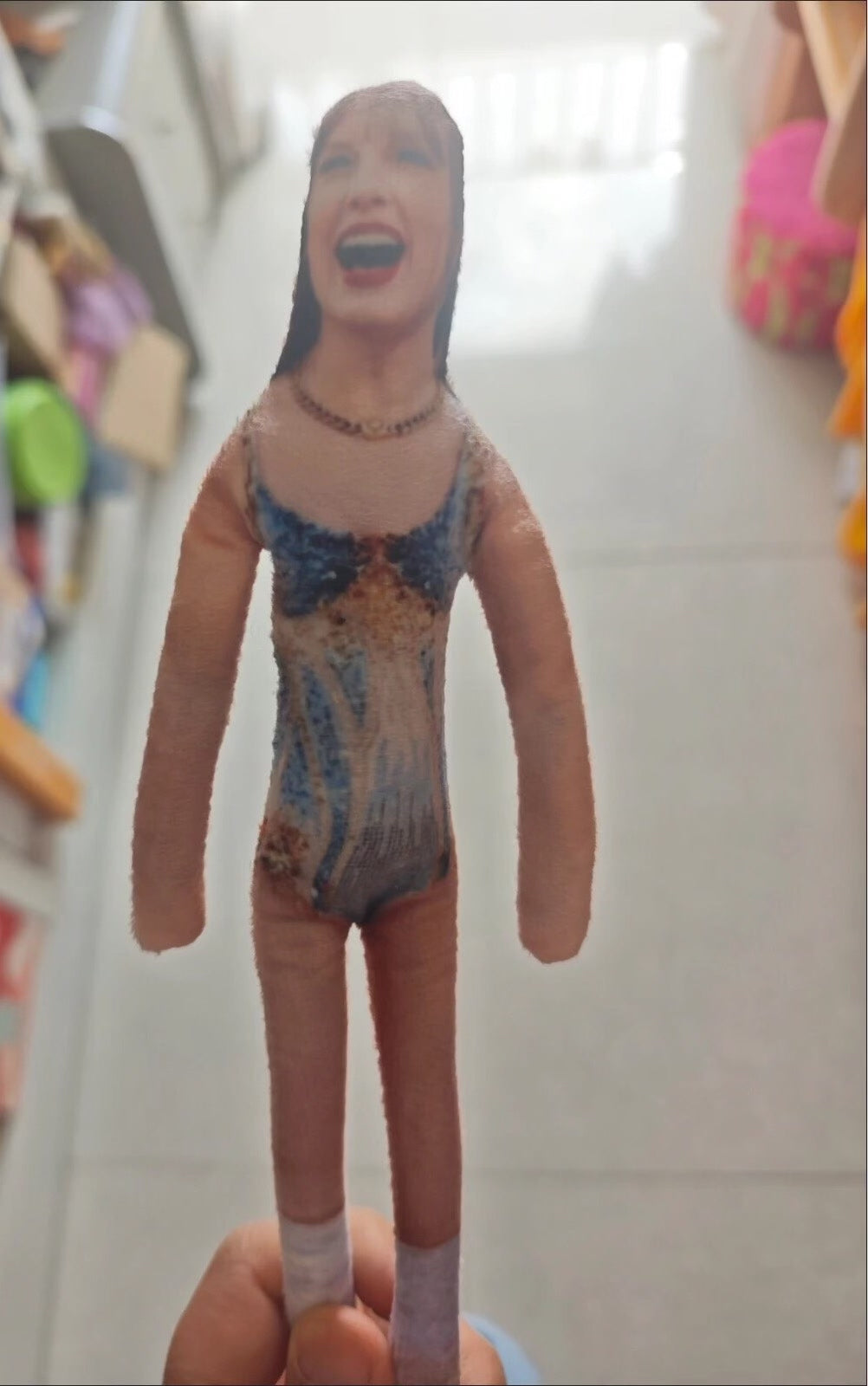Taylor Swift-Inspired Poseable Wire Doll – 30 cm Fan-Made Collectible