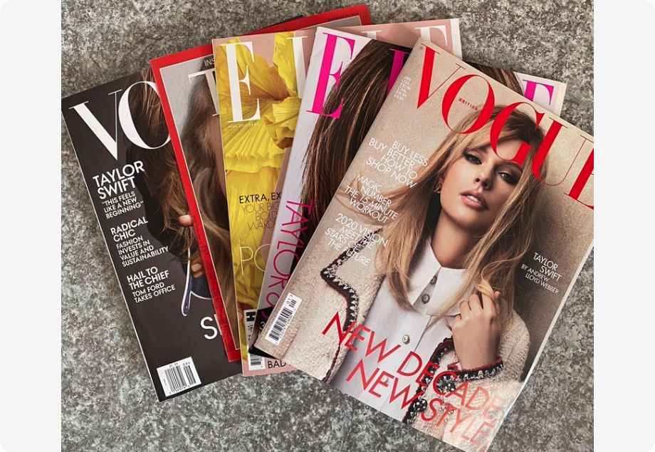 Taylor Swift – Vogue & ELLE Magazine Collection – 5-Issue Bundle