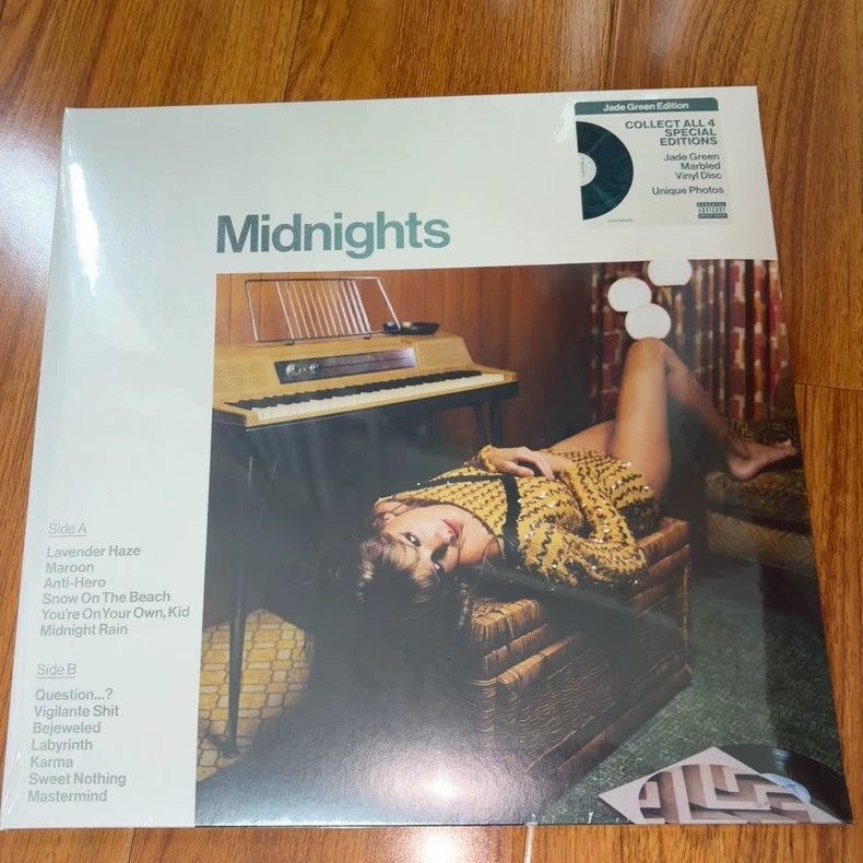 Taylor Swift – Midnights Jade Green Marbled Vinyl LP, Made in France, Sealed