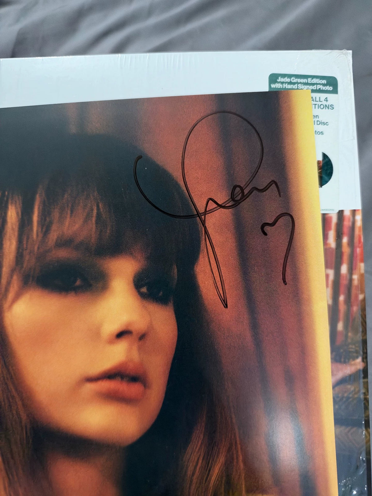 P2 – Taylor Swift Midnights vinyl with corresponding hand-signed photo, actual copy