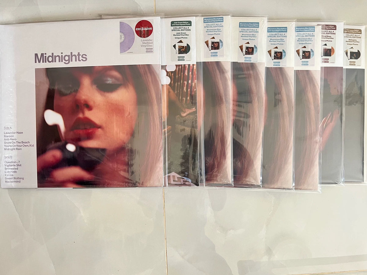 Midnights signed photo vinyl editions — sold individually; choose one edition